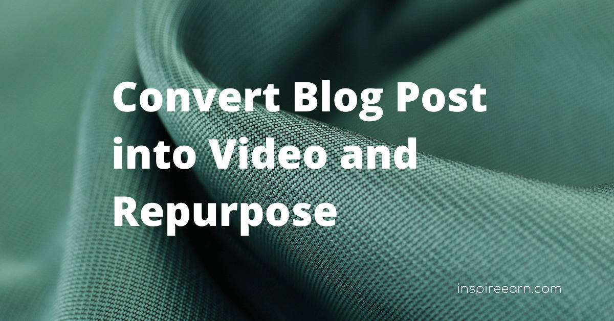 Convert Blog Post into Video